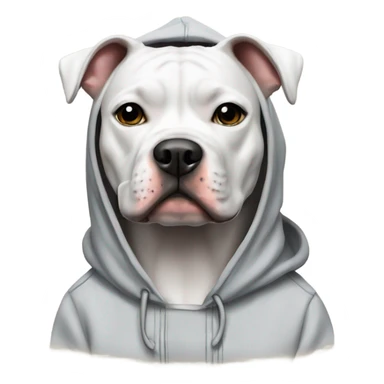American staffordshire terrier wearning hoodie  sticker