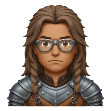 Glasses-Wearing wild Warrior bust sticker