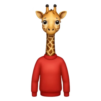 giraffe wearing red sweater sticker