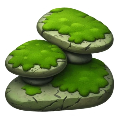 A patch of bright moss covering smooth forest stones.









































 sticker