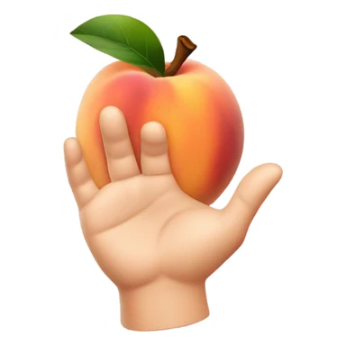 Peach wit a hang print sticker