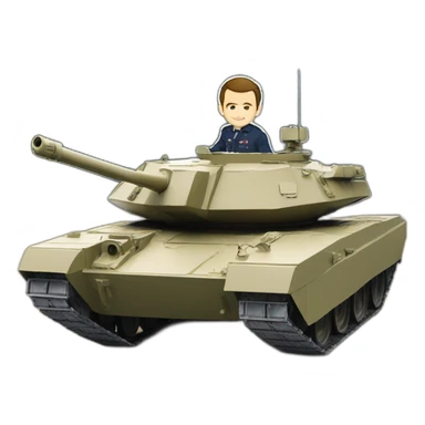 Macron sur un tank sticker