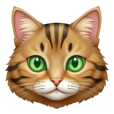 Tabby cat with green eyes sticker