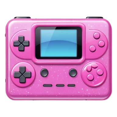 glittery pink 90s retro game console sticker
