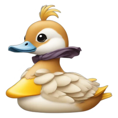 Canard sur tortu sticker