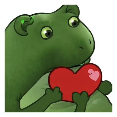 Bear kissing hearts sticker