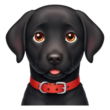 Black lab with red collar  sticker