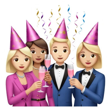 cheers spam pink champagne glases clink sticker