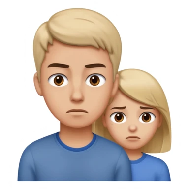  teenager rolling eyes up with parent in the disance behind them. The teenager is showing Indifference - lack of interest, concern, or sympathy - sticker