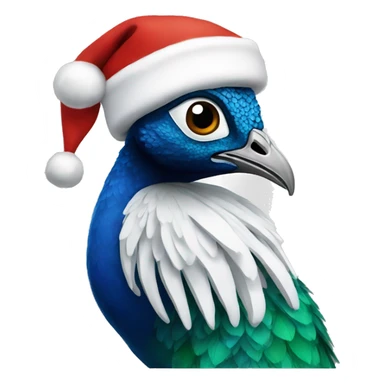 peacock as santa clause sticker