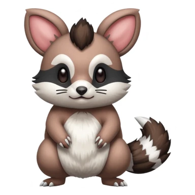 Teddiursa-Minccino-Furret-Obstagoon-fusion  sticker