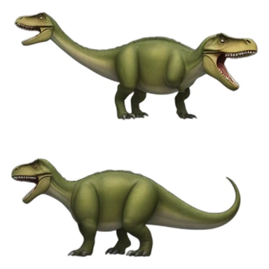 a large thick-skinned semiaquatic American dinosaur, with massive jaws and large tusks. sticker