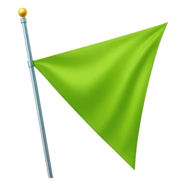 Lime Green triangle flag sticker