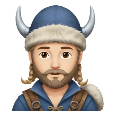 Young viking sailor on ship deck sticker