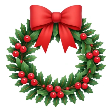 Christmas wreath sticker