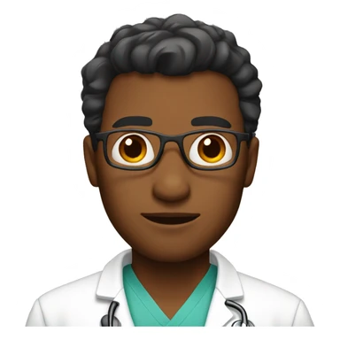 ER doctor without eyeglasses  sticker