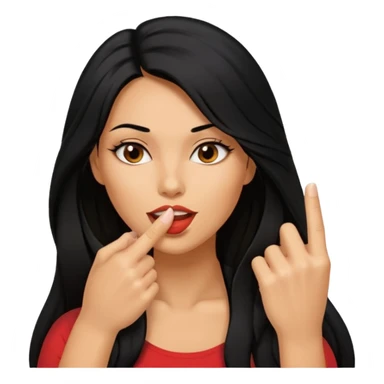 Chica mordiendose el dedo índice sexi sticker