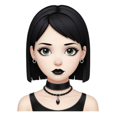 goth black white choker , remove background  sticker