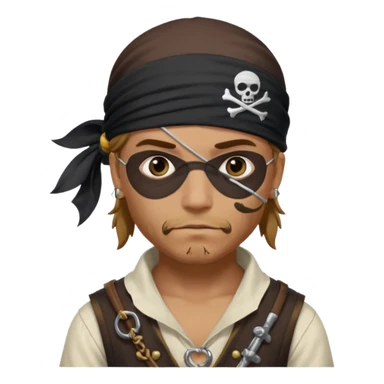 Make a pirate doing the six seven meme sticker