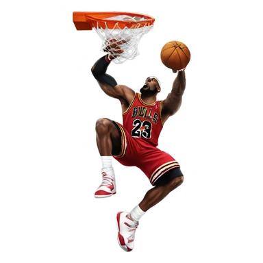 Lebron James dunking on Michael Jordan  sticker