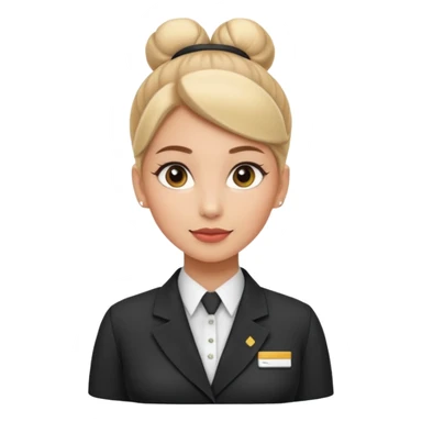 Fais-moi une réceptionniste pour un hôtel de luxe avec des habits un peu plus classe sticker