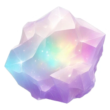 Pastel white iridescent nebula crystal sticker