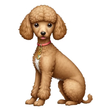Super Skinny - Light Brown - Poodle - Sitting - No Collar sticker