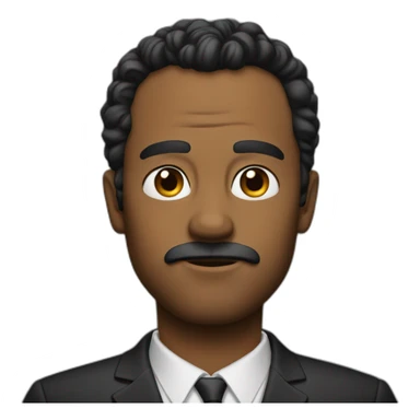 actor's and diplomat's serious real half body sticker