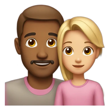 Father and daughter sticker