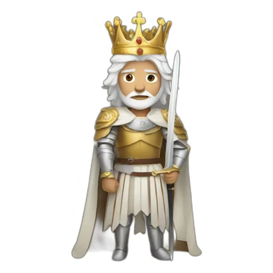 White King with sword sticker