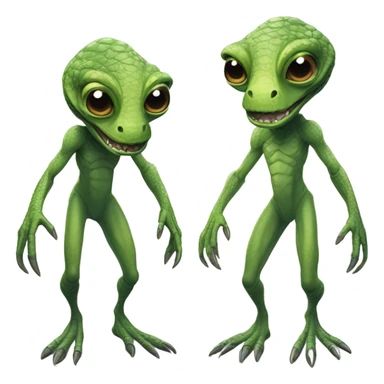 reptile alien visitor, sticker