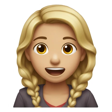 Niña riendo a carcajadas  y llorando del risa sticker