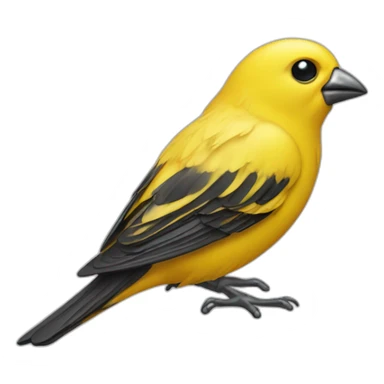 canary dead on its back with Xs for eyes sticker