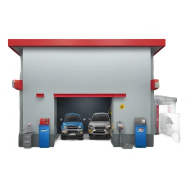 auto repair station front view  sticker