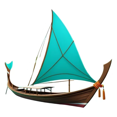 ​Cinematic Realistic Authentic Thai Longtail Boat, depicted as a traditional wooden longtail boat with a sleek, elongated hull and a brightly painted canopy, its long tail fin cutting gracefully through turquoise waters under a clear tropical sky, rendered with vibrant textures and dynamic natural lighting that captures its rustic charm and cultural heritage, sticker