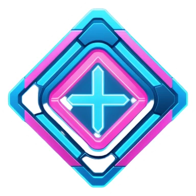 neon cyberpunk-themed icon representing endurance sticker