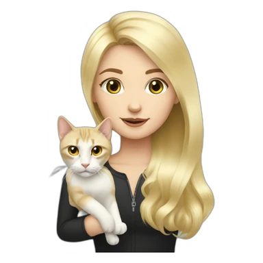 Blonde girl with Putin cat sticker