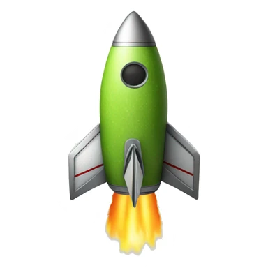 space rocket with kiwi texture  sticker