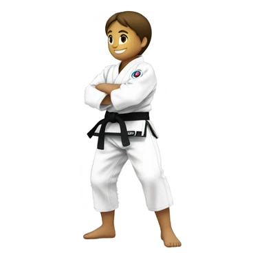 judoka black belt from behind with tori writing at the top of the judogi sticker