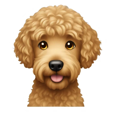 Golden doodle with blonde Woman and Brown hair man  sticker