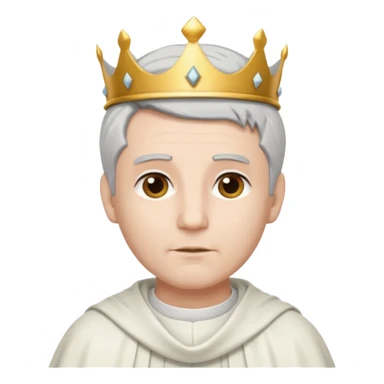 visage d'un pretre avec un couronne de cheveux et une toge sticker