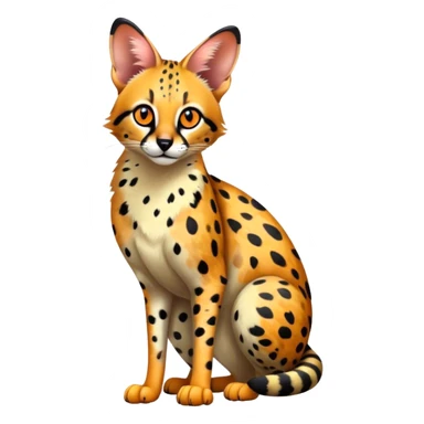 Colorful Serval-Genet-Ocelot-hybrid, full body sticker