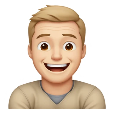 arms crossed around neck guy laughing kinda angry sticker