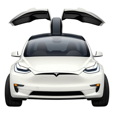 Top down view of a Tesla Model Y parking sticker