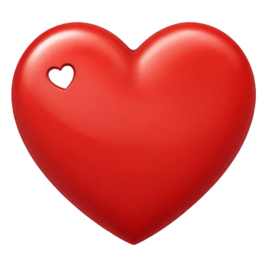 classic red love heart, simple and bold sticker