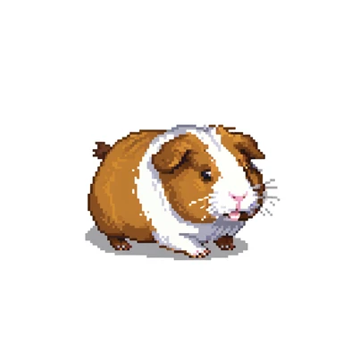 guinea pig running in grass sticker