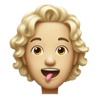 a face that is blowing a kiss but also winking sticker