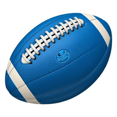 blue football ball sticker