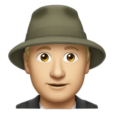 Vladimir Poutine avec un bonnet sticker