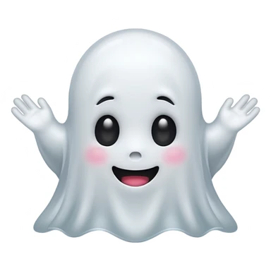 kawaii ghost sticker